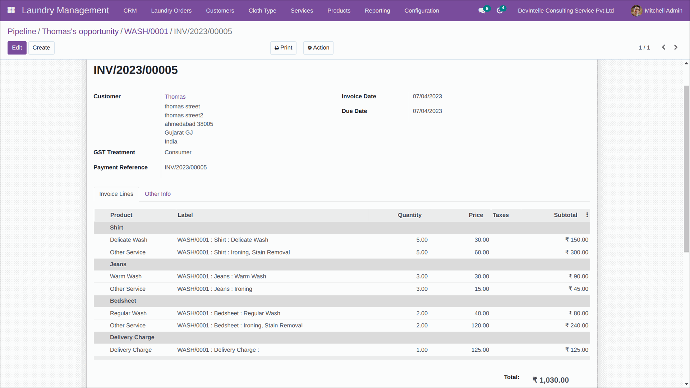 Laundry Management ERP System Washing Invoice Laundry Management ERP System Washing Invoice
