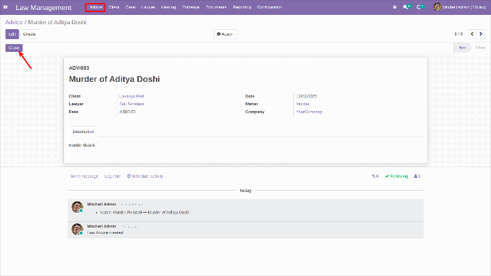 Manage Law Advice Requests Manage Law Advice Requests